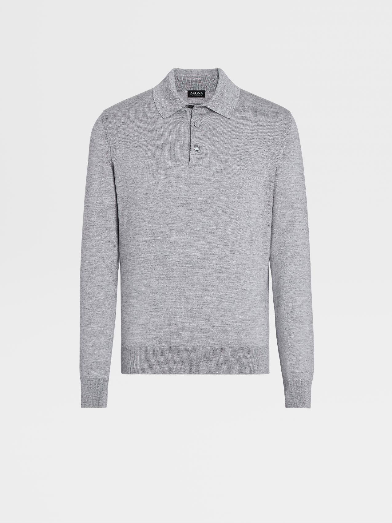 Grey Mélange Cashseta Polo Shirt